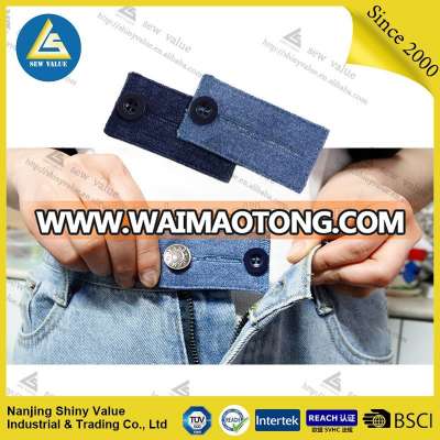 Environmental waist extenders in jeans designed for pregnancy