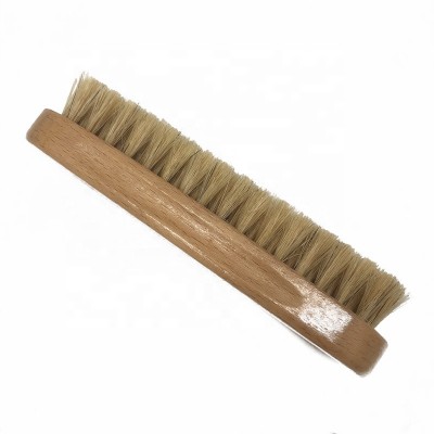 Wooden shoe brush high quality  boar hair shoe brush  pig hair shoe brush